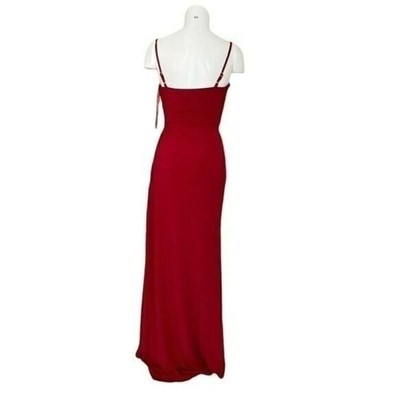 La Femme Red Side Cutout Gown Style 30439 NWT - Picture 4 of 12